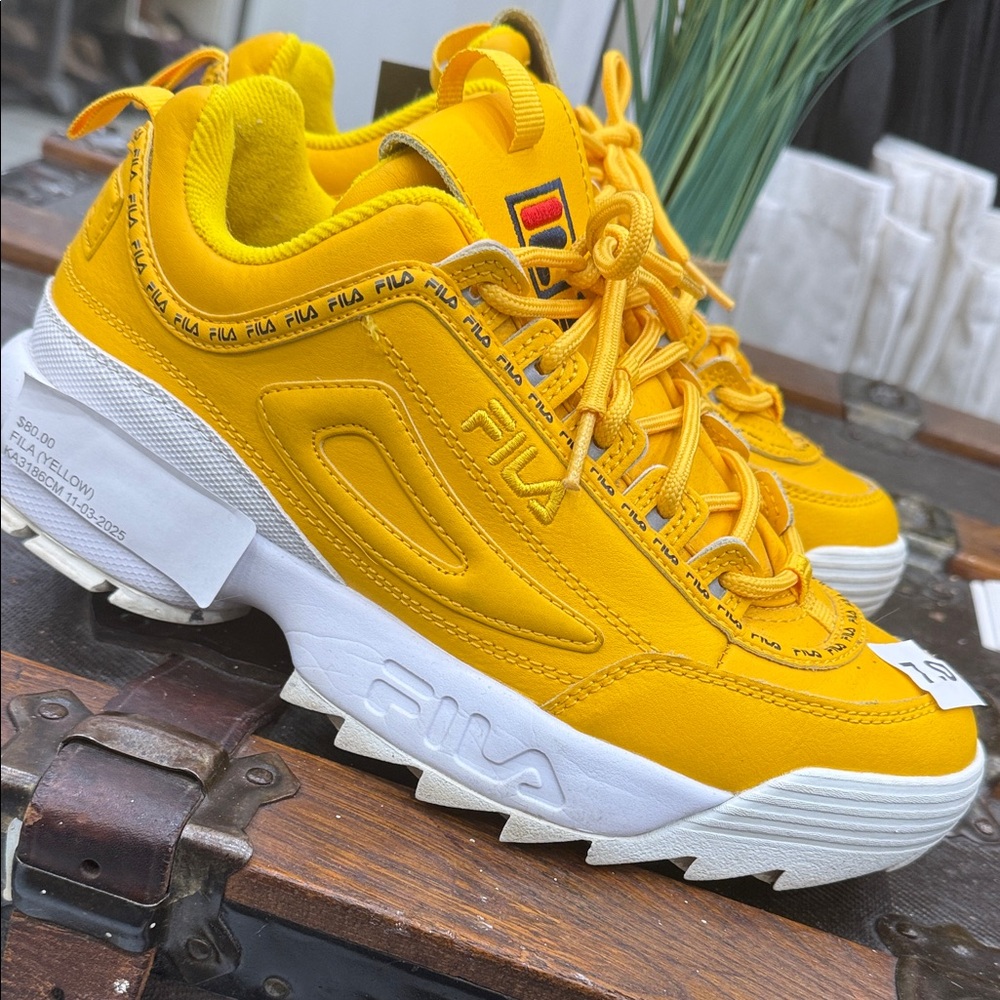 Fila Vibrant Yellow Athletic Shoes - Picture 9 of 12